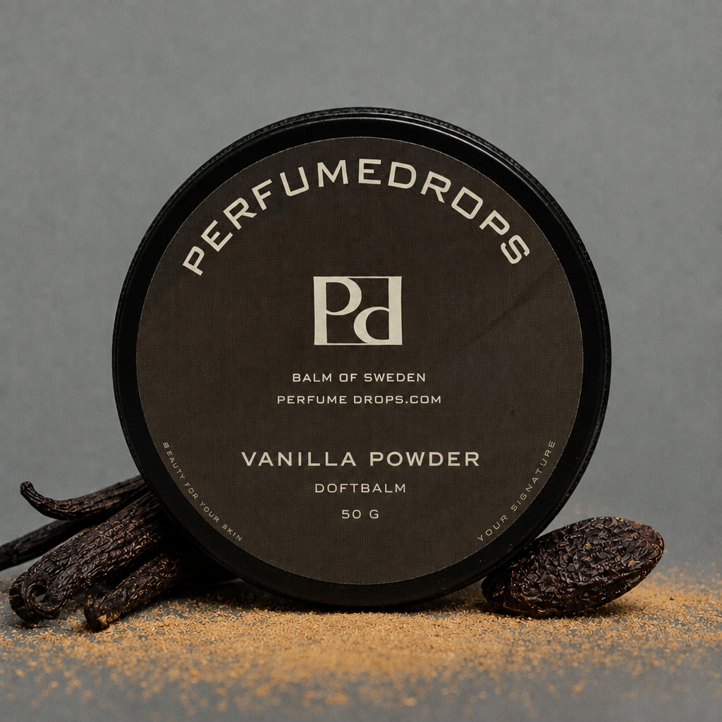 Vanilla Powder doftbalm från Perfume Drops – 50 g balm med pudrig vanilj och tonkaböna