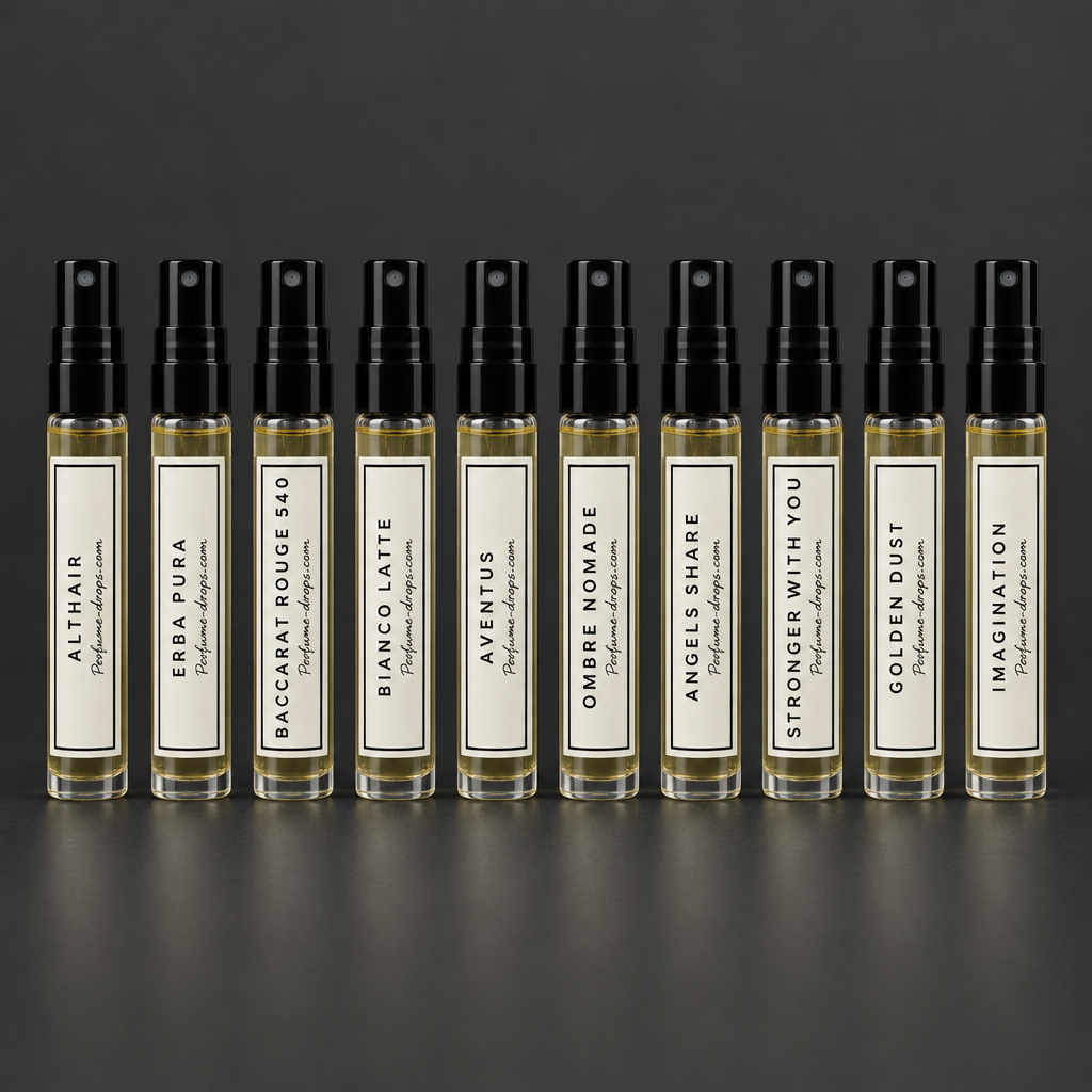 Provkit från Perfume Drops med tio 2 ml parfymprover av butikens bästsäljare