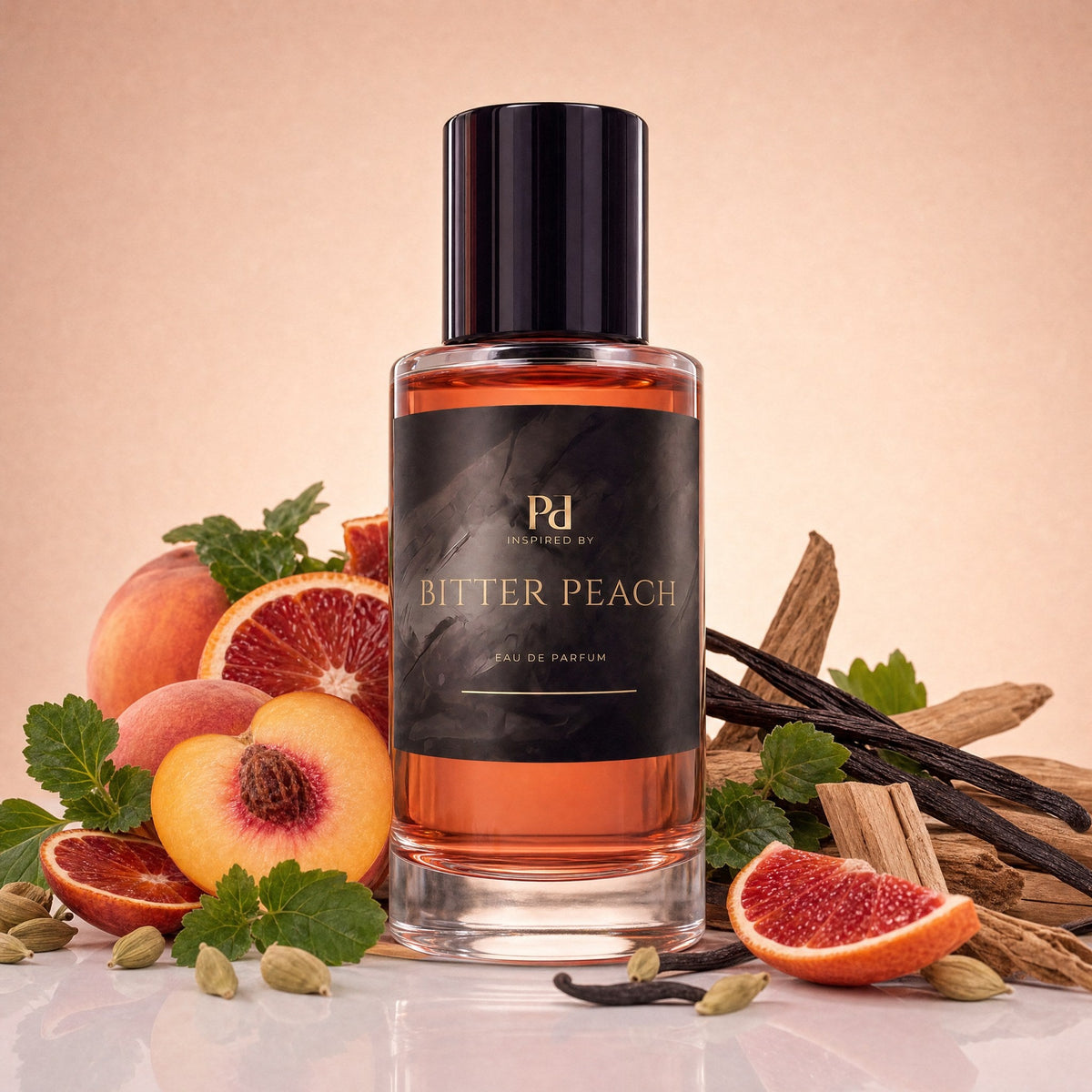 Bitter Peach dupe från Perfume Drops – 50 ml eau de parfum med persika, blodapelsin och rom