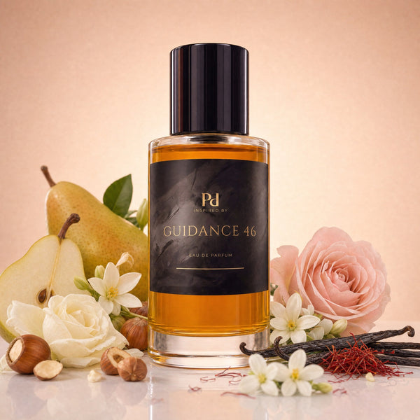 Guidance 46 dupe från Perfume Drops – 50 ml eau de parfum med päron, hasselnöt, ros och saffran