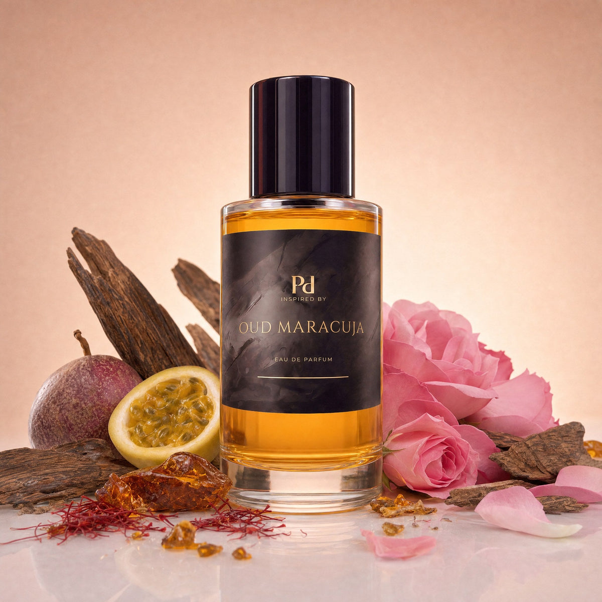 Oud Maracuja dupe från Perfume Drops – 50 ml eau de parfum med passionsfrukt, saffran och oud