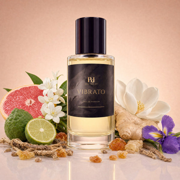 Vibrato dupe från Perfume Drops – 50 ml eau de parfum med grapefrukt, ingefära och irisrot